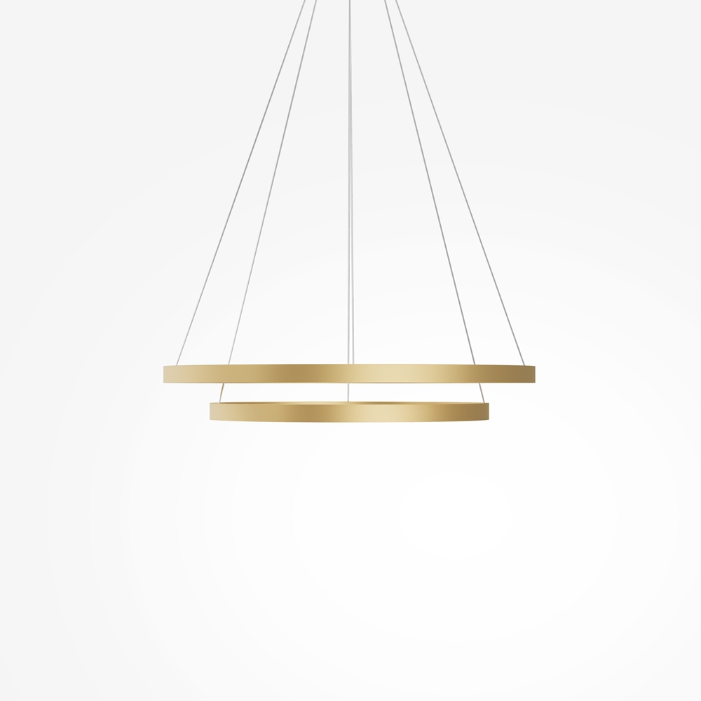 Rim Ø80 Latón Lámpas de techo De Maytoni - Los dos anillos se pueden ajustar individualmente en altura e inclinaci&oacute;n, lo que permite crear un ambiente personal y adaptar la forma de la luz a la habitaci&oacute;n.