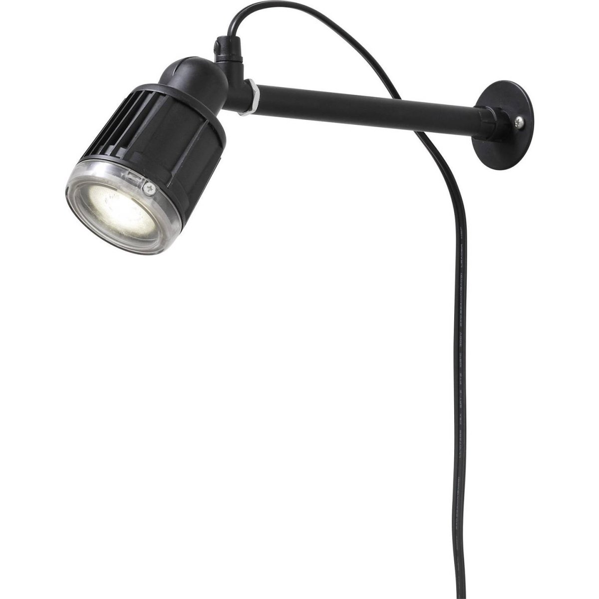 Amalfi Spotlight Negro De Konstsmide - El LED integrado de 1 W produce una luz blanca suave, ideal para una iluminaci&oacute;n exterior acogedora y decorativa.