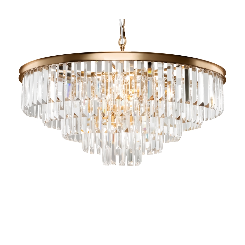 Revero Ø70 Latón cristal De Maytoni - Un detalle interior perfecto para crear un ambiente lujoso en el pasillo, la sala de estar o encima del comedor, donde funciona tanto como fuente de luz como decoraci&oacute;n en el techo.
