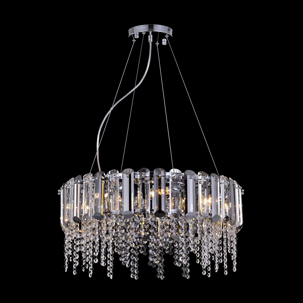 Hail Ø60 Cromo cristal De Maytoni - Una l&aacute;mpara de ara&ntilde;a perfecta para el pasillo, el sal&oacute;n o encima de la mesa del comedor, donde su dise&ntilde;o glamuroso ilumina y realza todo el interior.