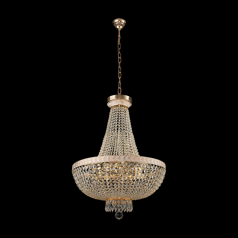 Bella Ø50 Oro cristal De Maytoni - Bella es una elegante y majestuosa l&aacute;mpara de ara&ntilde;a realizada en metal con un noble acabado en oro.