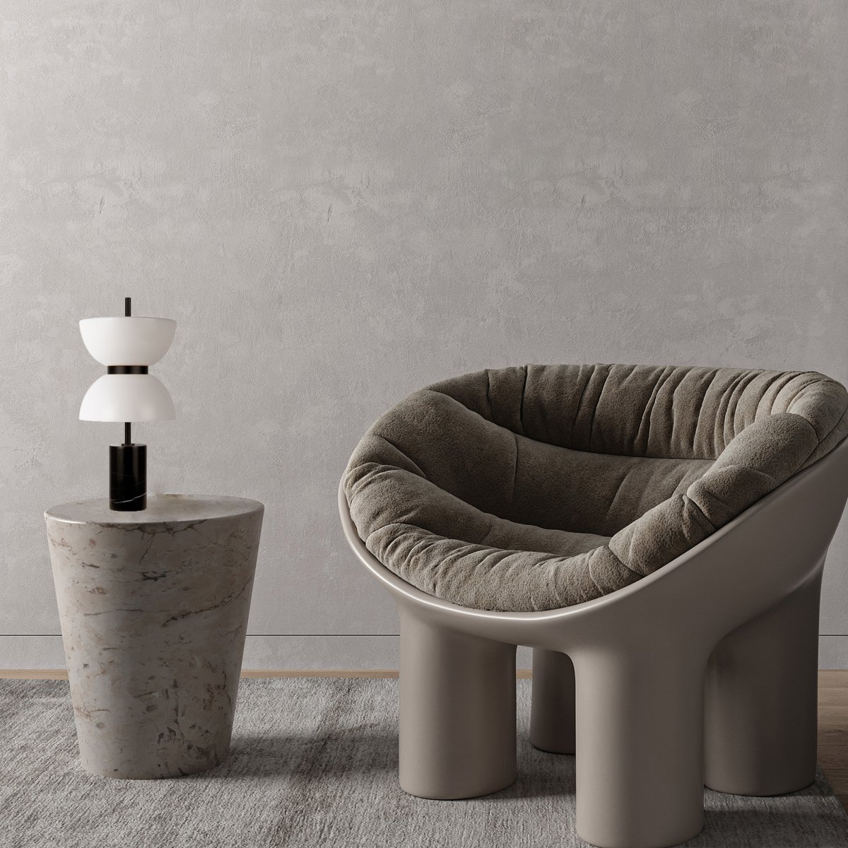 Kyoto 46cm Negro lámpara de mesa De Maytoni - La lámpara tiene un diseño elegante con un cuerpo de vidrio blanco brillante y una base de mármol que recuerda las siluetas de las antiguas pagodas y palacios de la ciudad.