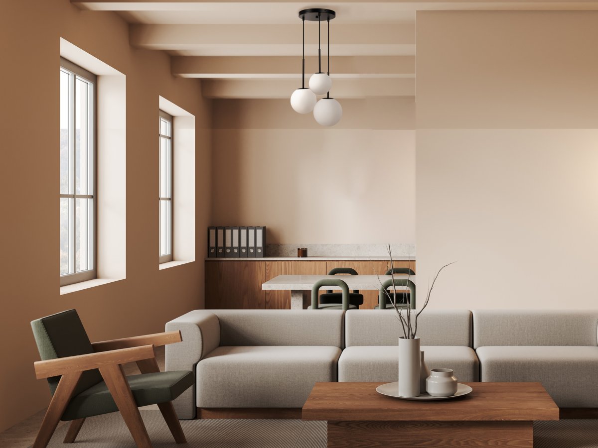 Basic form Ø40 Negro Lámpas de techo De Maytoni - El diseño colgante de la lámpara proporciona una luz suave y uniforme que realza la atmósfera y crea un estado de ánimo agradable.