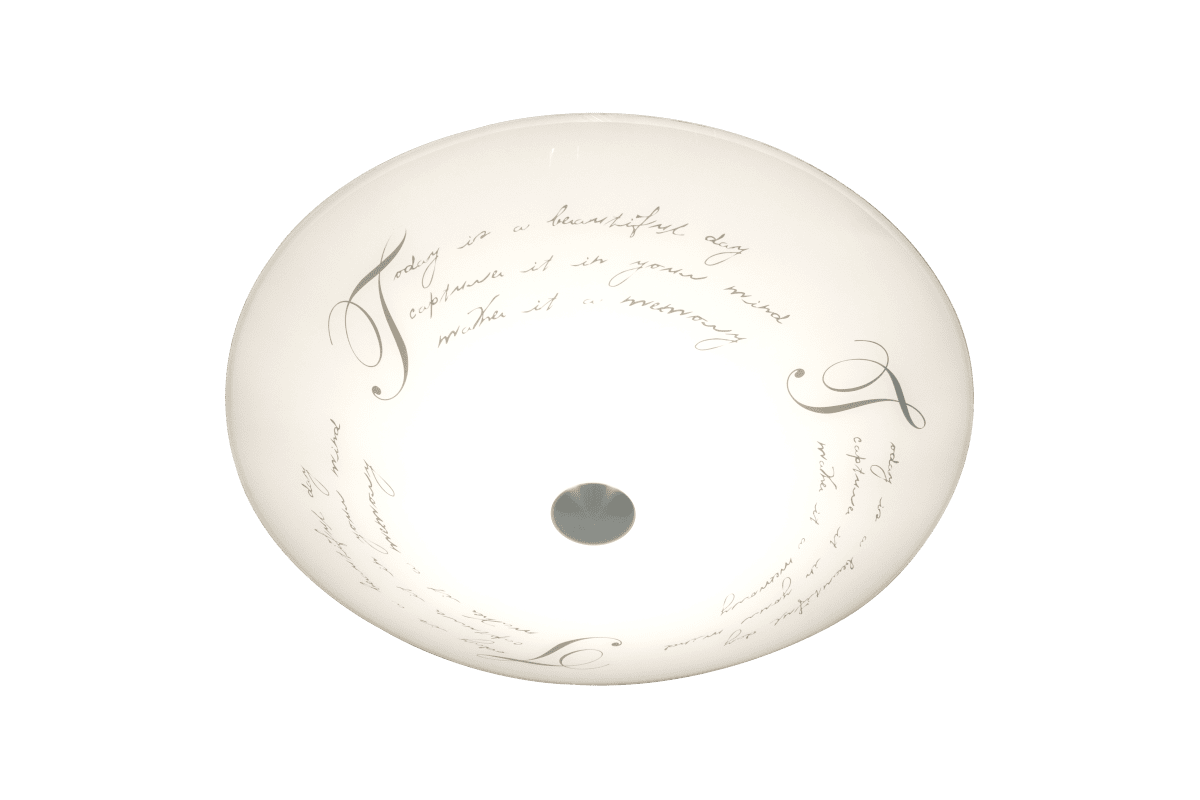 Skrift Ø34 Blanco plafón De Aneta Lighting - Skrift es una lámpara de techo clásica fabricada en cristal blanco.