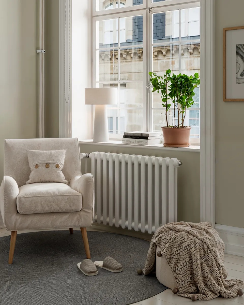 Linum 50cm Blanco lámpara de mesa De By Rydéns - El tejido de lino proporciona una luz c&aacute;lida y agradable, mientras que el parasol integrado garantiza una distribuci&oacute;n suave de la luz y crea un ambiente acogedor.