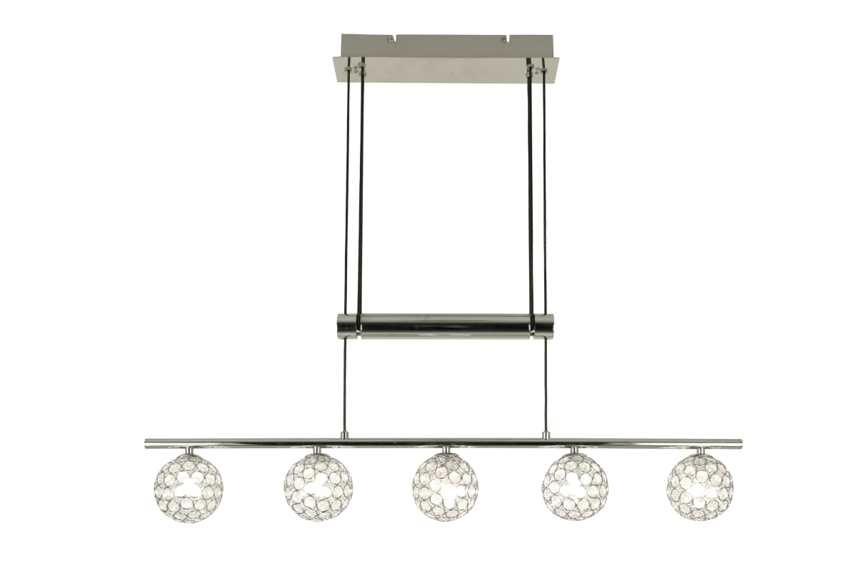Bling 93cm Cromo Lámpas de techo De Aneta Lighting - Se recomienda colocarlo encima de la mesa del comedor o de la encimera de la cocina.