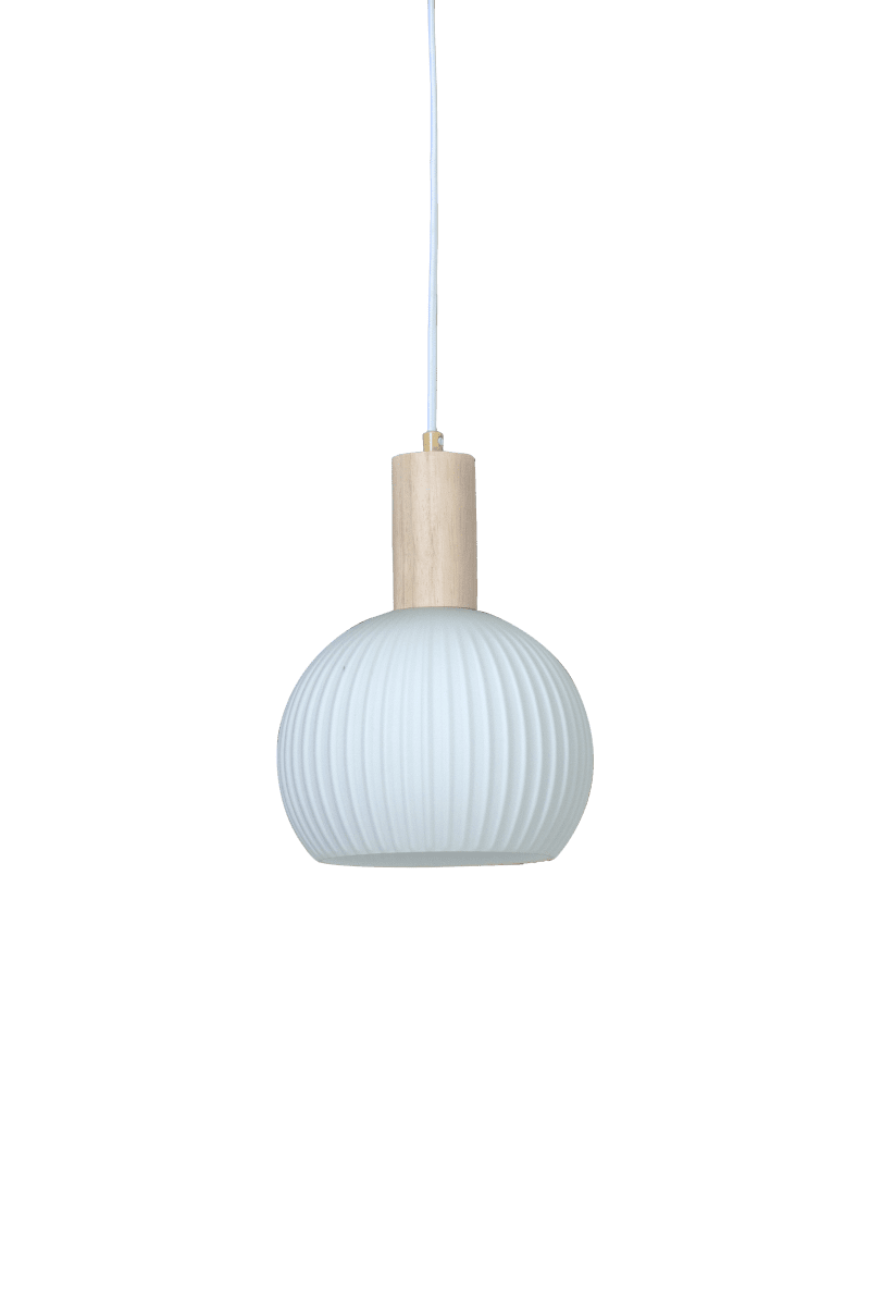 Imagen ampliada de Lapponia Ø15 Blanco lámpara de ventana De Aneta Lighting - La lámpara de ventana Lapponia, hecha de vidrio blanco y madera blanca aceitada, crea un ambiente natural y acogedor en su hogar.
