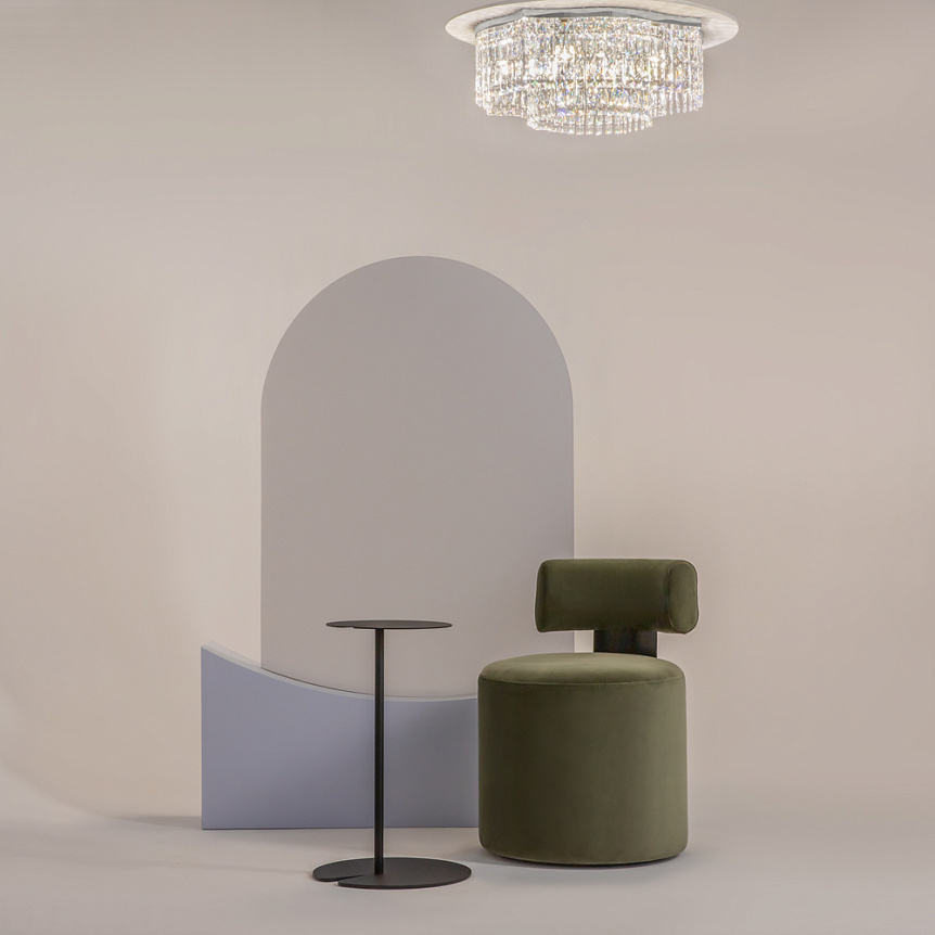 Dune Ø60 Cromo cristal De Maytoni - Perfecto para colocar en el pasillo, la sala de estar o encima del comedor para un detalle interior sofisticado y radiante.