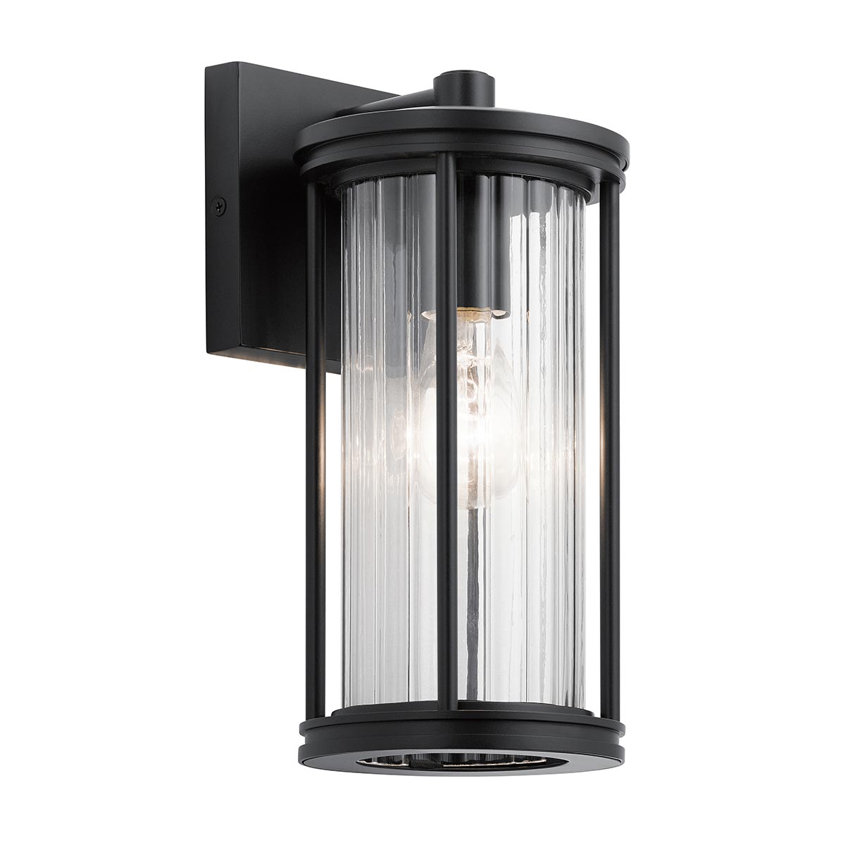 Barras Negro lámpara de exterior De Elstead Lighting - La lámpara tiene un grado de protección IP44, lo que significa que está protegida contra salpicaduras de agua y las inclemencias del tiempo, lo que la hace ideal para uso en exteriores.