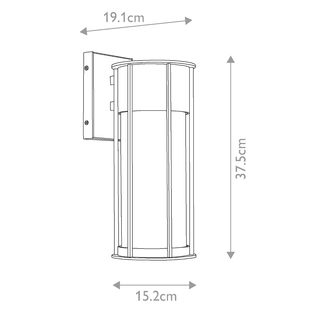 Camillo 37cm Negro lámpara de exterior De Elstead Lighting - Med sin robusta metallkonstruktion och klarglas med bubbeleffekt skapar den en vacker ljusspridning som f&ouml;rh&ouml;jer fasader, entr&eacute;er och uteplatser.