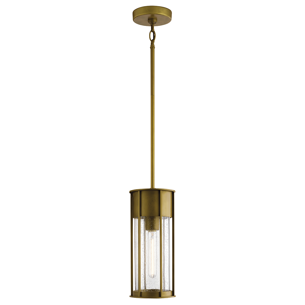 Camillo 37cm Latón De Elstead Lighting - Med sin robusta metallkonstruktion och klarglas med bubbeleffekt skapar den en vacker ljusspridning som f&ouml;rh&ouml;jer entr&eacute;er, altaner och verandor.