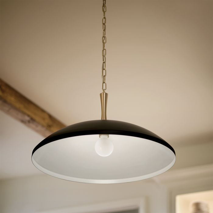Delarosa Ø50 Negro/bronce Lámpas de techo De Elstead Lighting - La l&aacute;mpara colgante Delarosa es una luminaria elegante y de amplio tama&ntilde;o que aporta un toque especial a cualquier estancia.