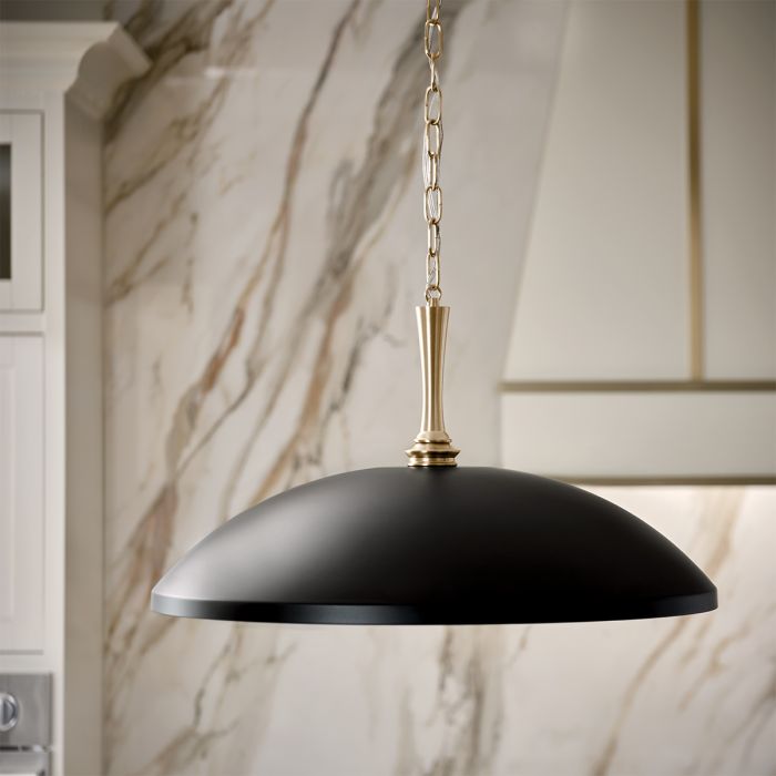 Delarosa Ø50 Negro/bronce Lámpas de techo De Elstead Lighting - La l&aacute;mpara colgante Delarosa es una luminaria elegante y de amplio tama&ntilde;o que aporta un toque especial a cualquier estancia.