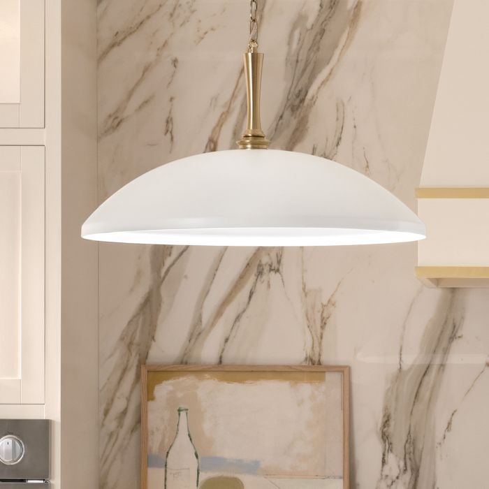 Delarosa Ø50 Blanco/bronce Lámpas de techo De Elstead Lighting - La l&aacute;mpara colgante Delarosa es una luminaria elegante y de amplio tama&ntilde;o que crea un ambiente muy especial en cualquier estancia.