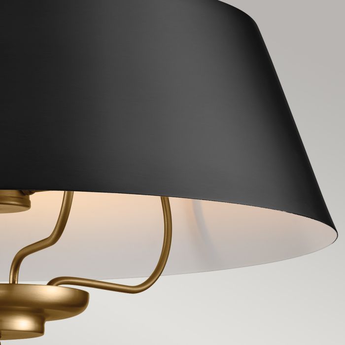 Luella Ø40 Negro Lámpas de techo De Elstead Lighting - Con la barra incluida, Luella se puede convertir fácilmente de una lámpara de techo a una lámpara colgante.