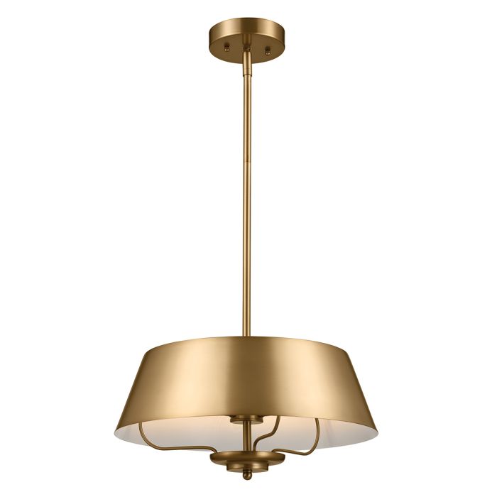 Luella Ø40 Latón cepillado Lámpas de techo De Elstead Lighting - Con la barra incluida, Luella se puede convertir fácilmente de una lámpara de techo a una lámpara colgante.