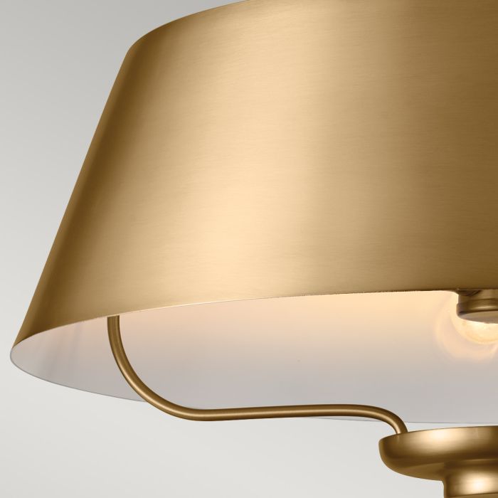 Luella Ø40 Latón cepillado Lámpas de techo De Elstead Lighting - Con la barra incluida, Luella se puede convertir fácilmente de una lámpara de techo a una lámpara colgante.