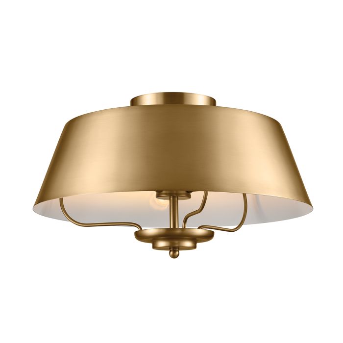 Luella Ø40 Latón cepillado Lámpas de techo De Elstead Lighting - Con la barra incluida, Luella se puede convertir fácilmente de una lámpara de techo a una lámpara colgante.