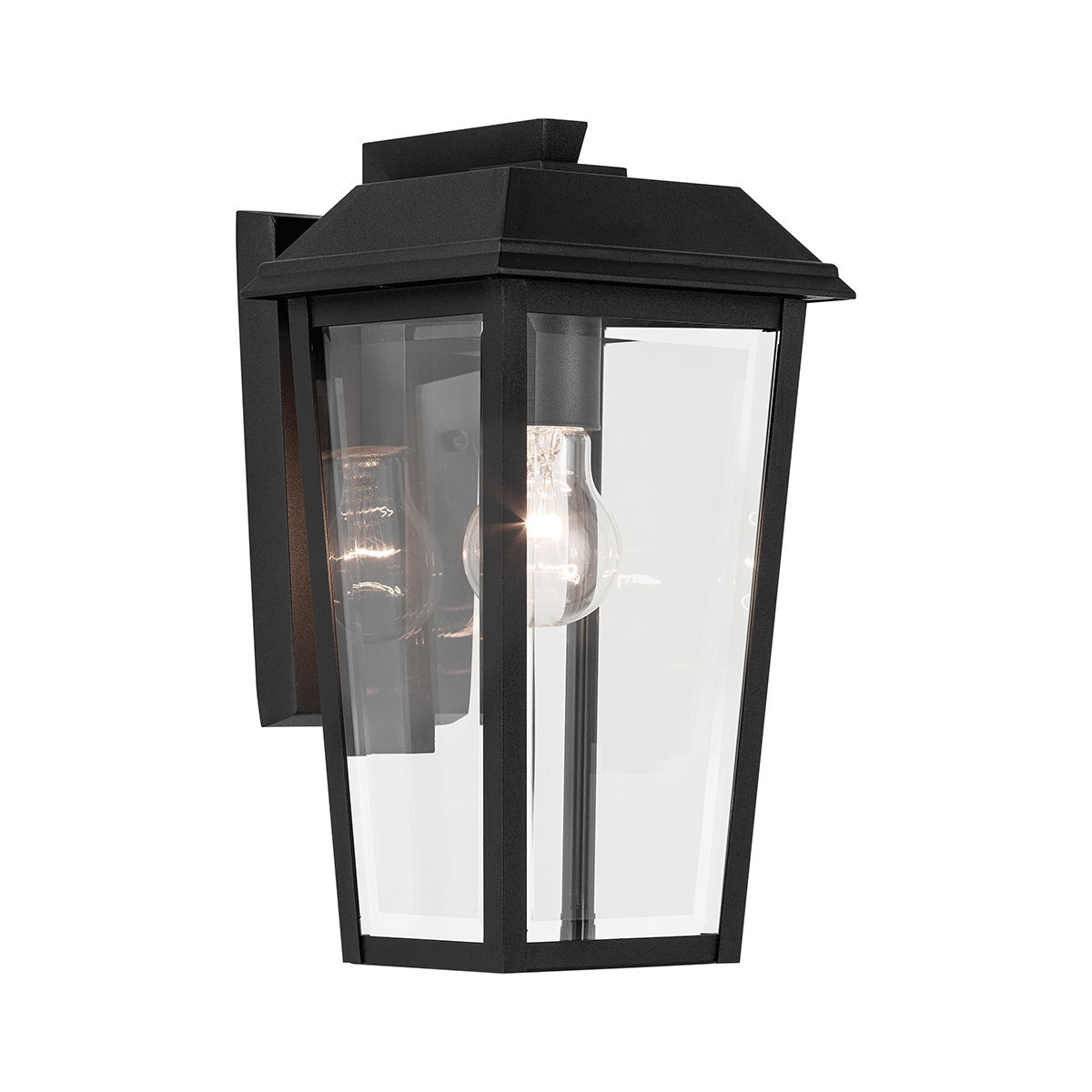 Mathus Negro lámpara de exterior De Elstead Lighting - Mathus es una elegante l&aacute;mpara de fachada que combina la forma cl&aacute;sica con detalles modernos.
