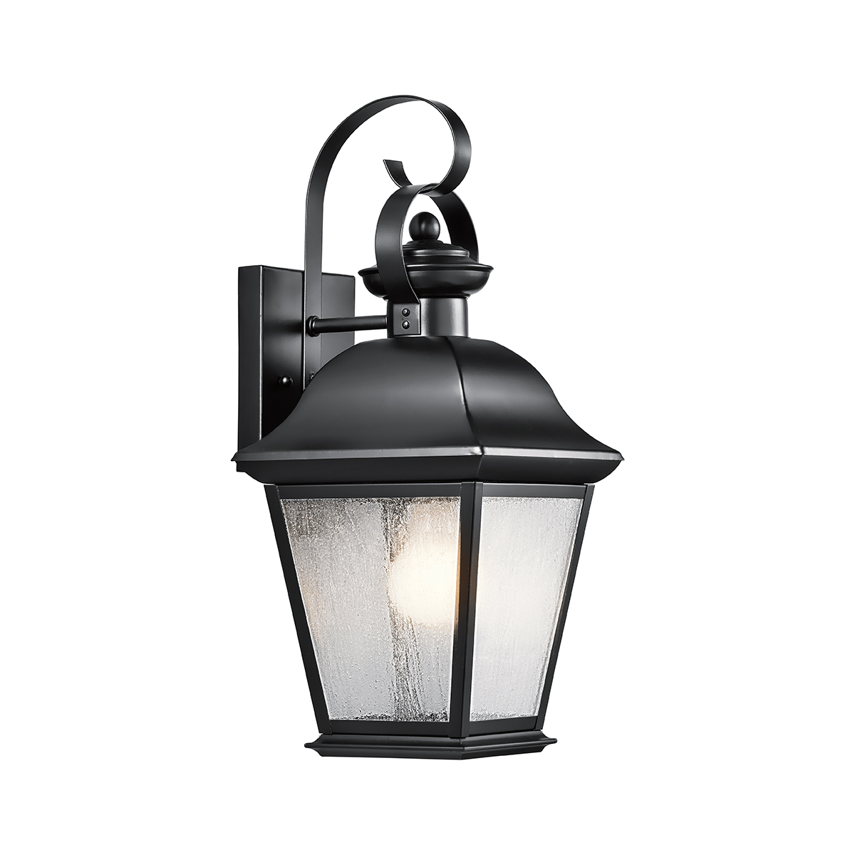 Mount Vernon Negro lámpara de exterior De Elstead Lighting - La l&aacute;mpara de fachada Mount Vernon impresiona por su estilo cl&aacute;sico y sus detalles decorativos.