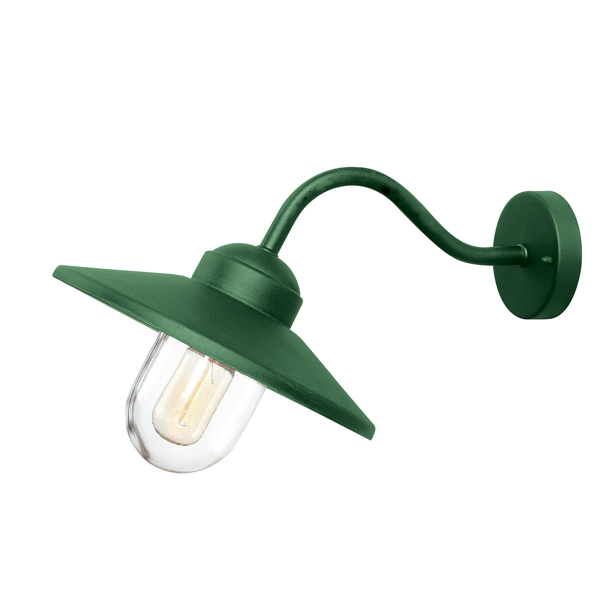 Klampenborg Ø28 Verde lámpara de exterior De Elstead Lighting - La lámpara de pared Klampenborg tiene un diseño de linterna resistente y atemporal que combina la simplicidad escandinava con la sostenibilidad.