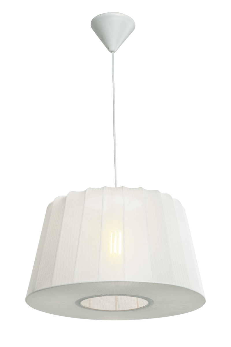 Abril Ø45 Blanco Lámpas de techo De Aneta Lighting - La hermosa l&aacute;mpara de techo Abril est&aacute; recubierta de una fina tela el&aacute;stica que filtra la luz y la distribuye con suavidad por toda la estancia.
