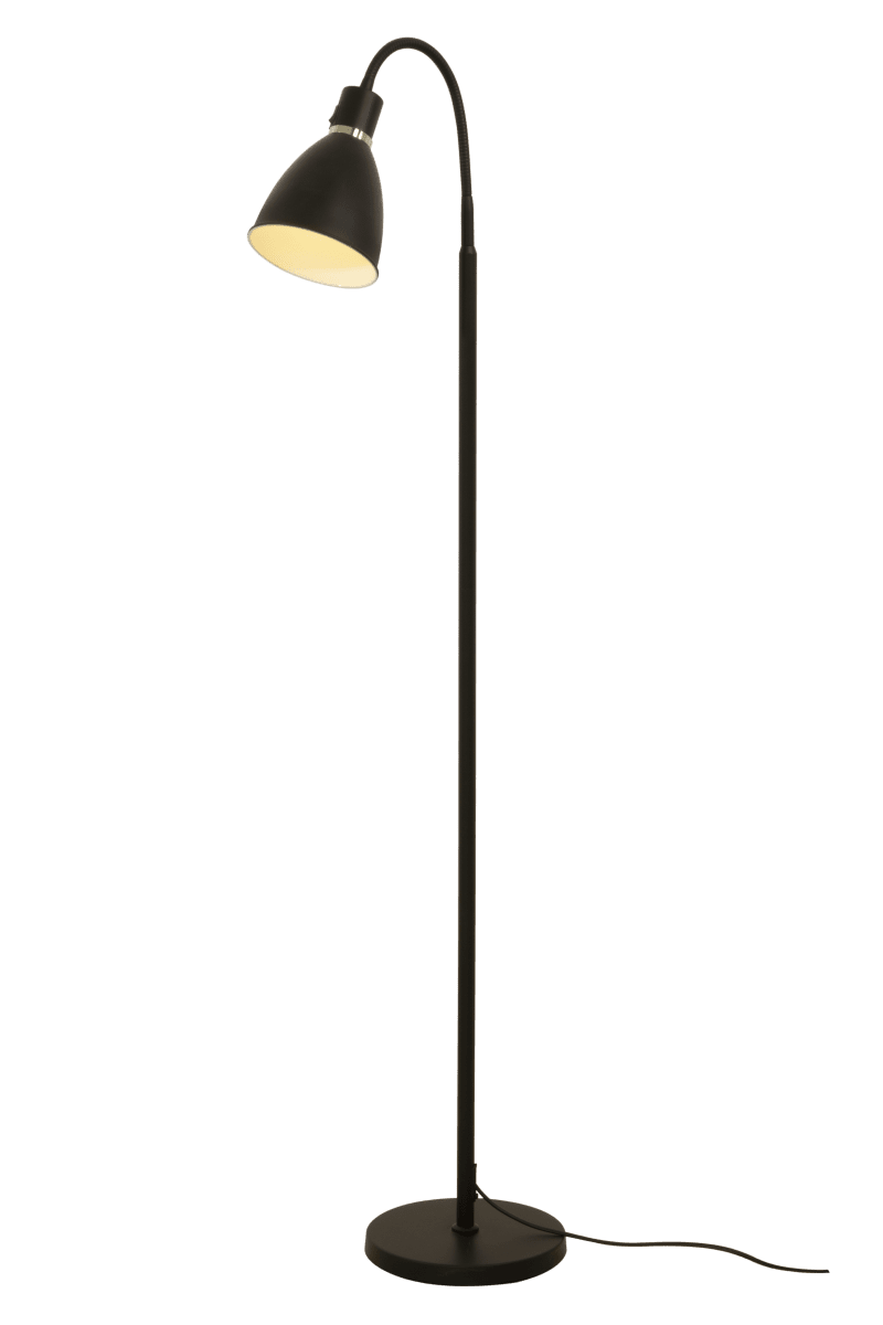 Idre 1 Negro lámpara de pie De Aneta Lighting - Para un fácil manejo, Idre tiene un interruptor de encendido en la carcasa de la lámpara.