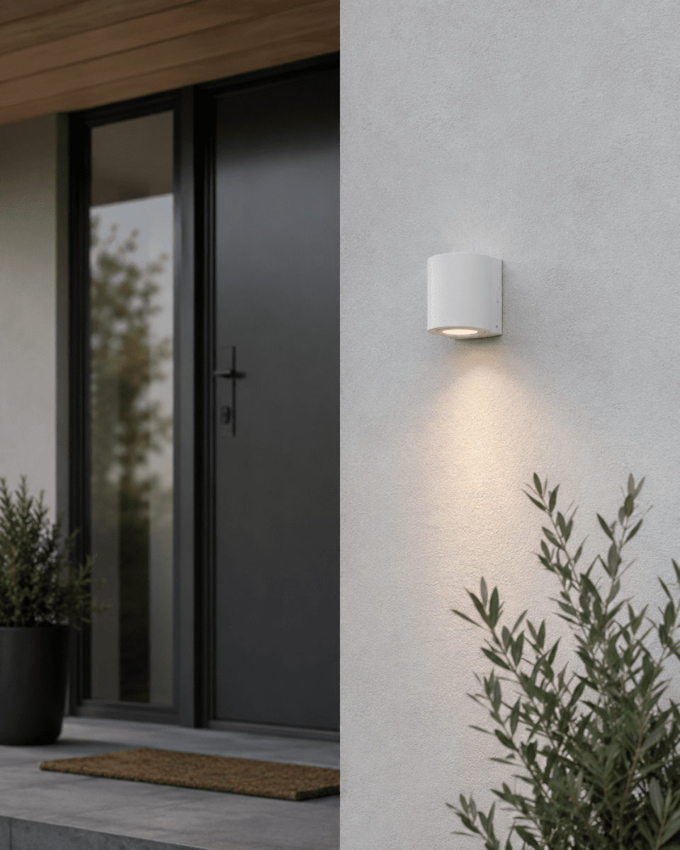 Tor Single Blanco lámpara de exterior De Lampan - Lampan lyser fint ner p&aring; v&auml;ggen och skapar en h&auml;rlig atmosf&auml;r.