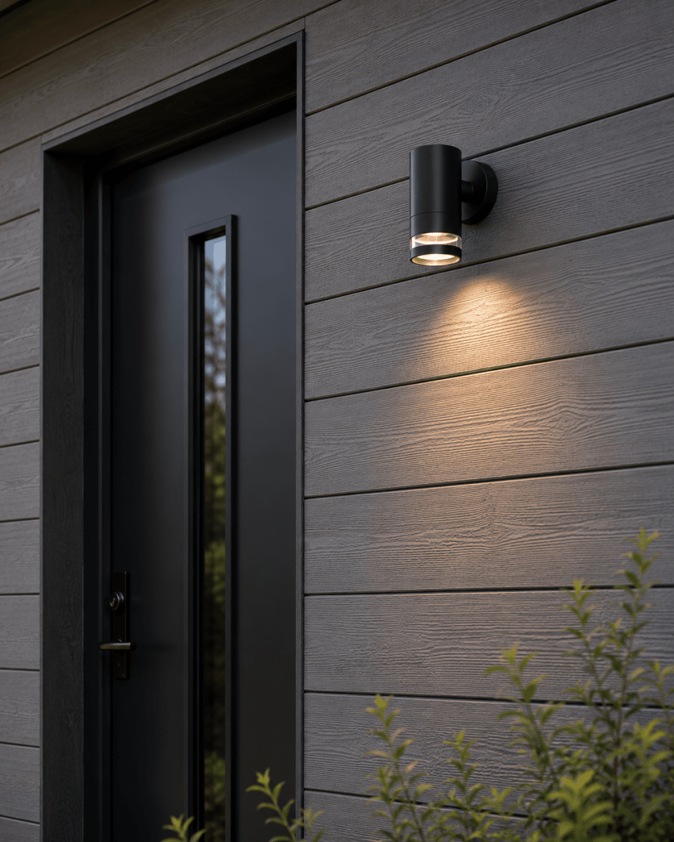 Cylinder Negro lámpara de exterior De Lampan - Lampan lyser fint ner p&aring; v&auml;ggen och skapar en h&auml;rlig atmosf&auml;r.