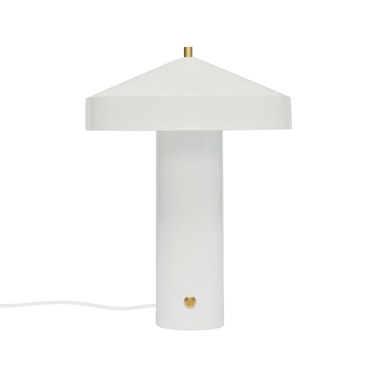 Hatto 40cm Blanco lámpara de mesa De OYOY - La lámpara de mesa Hatto es como una pequeña obra de arte que aporta luz y un ambiente único a tu hogar.