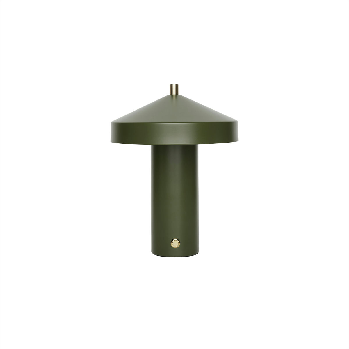 Hatto 25cm Verde portátil De OYOY - Con tres niveles de atenuaci&oacute;n y un LED de bajo consumo, ofrece una luz agradable y personalizable para diferentes necesidades.