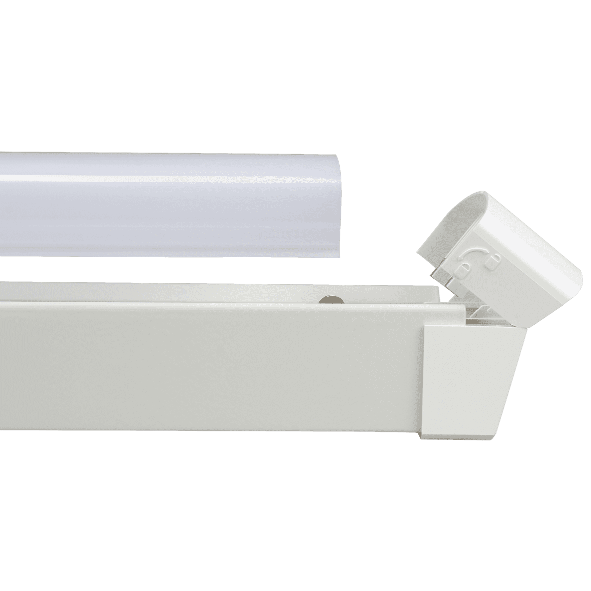 Liny Basic 4000K 130cm Blanco De Designlight - Las entradas de cables se encuentran en los extremos y en la parte posterior de la luminaria, as&iacute; como en el centro y en el lateral.