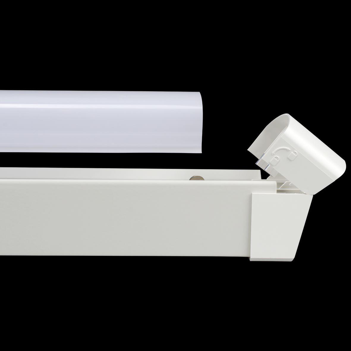 Liny Basic 3000K 130cm Blanco De Designlight - Las entradas de cables se encuentran en los extremos y en la parte posterior de la luminaria, as&iacute; como en el centro y en los laterales.