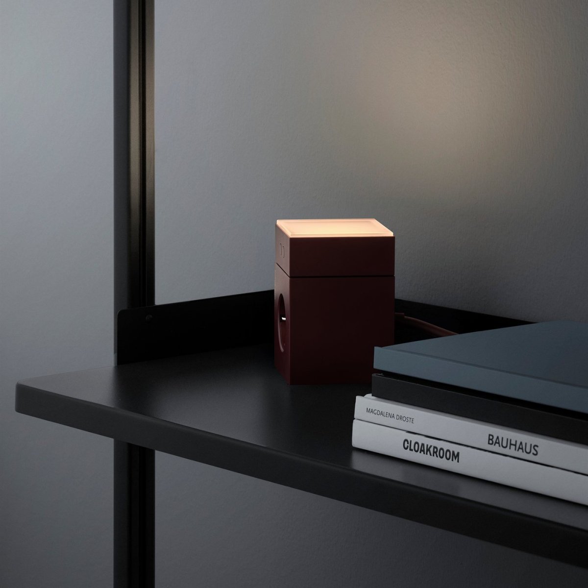 LAMP 1 - EU borgoña De Avolt - La lámpara está fabricada en policarbonato y cuenta con una cubierta de vidrio esmerilado y texturizado que difunde la luz de forma suave y agradable.