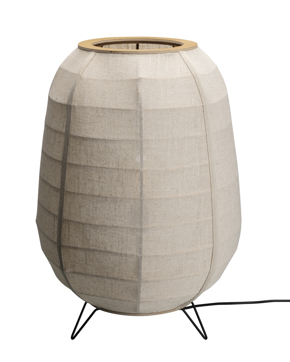 Delino Beige lámpara de pie De By Rydéns - La l&aacute;mpara incluye un cable de pl&aacute;stico negro de 2,5 m, un interruptor de pie y un enchufe.