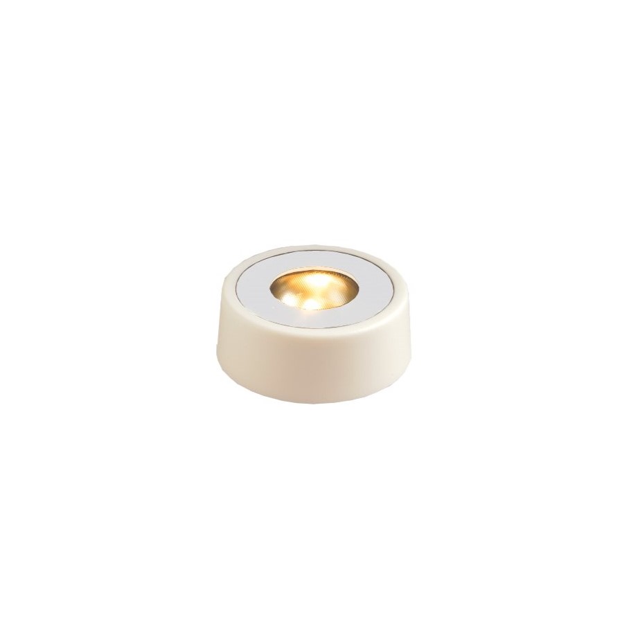 Base Iluminada Ø7 Blanco lámpara de mesa De Frilight - El panel de luz viene completo con un cable negro de 2,2 m de largo, interruptor de encendido y enchufe.