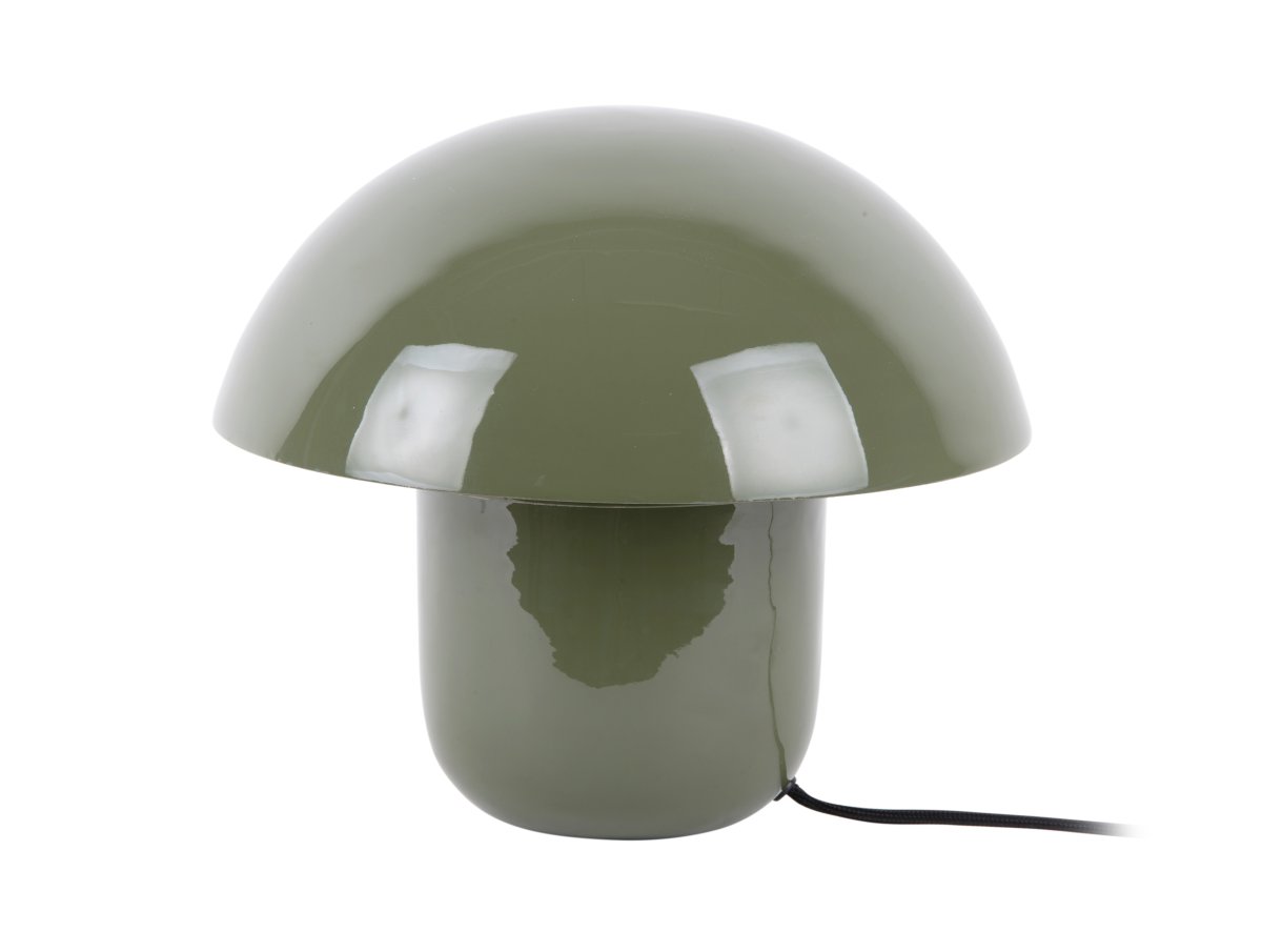 Mushroom 25cm Verde lámpara de mesa De Leitmotiv - Incluye un cable negro de 1,8 m, un interruptor y un enchufe.