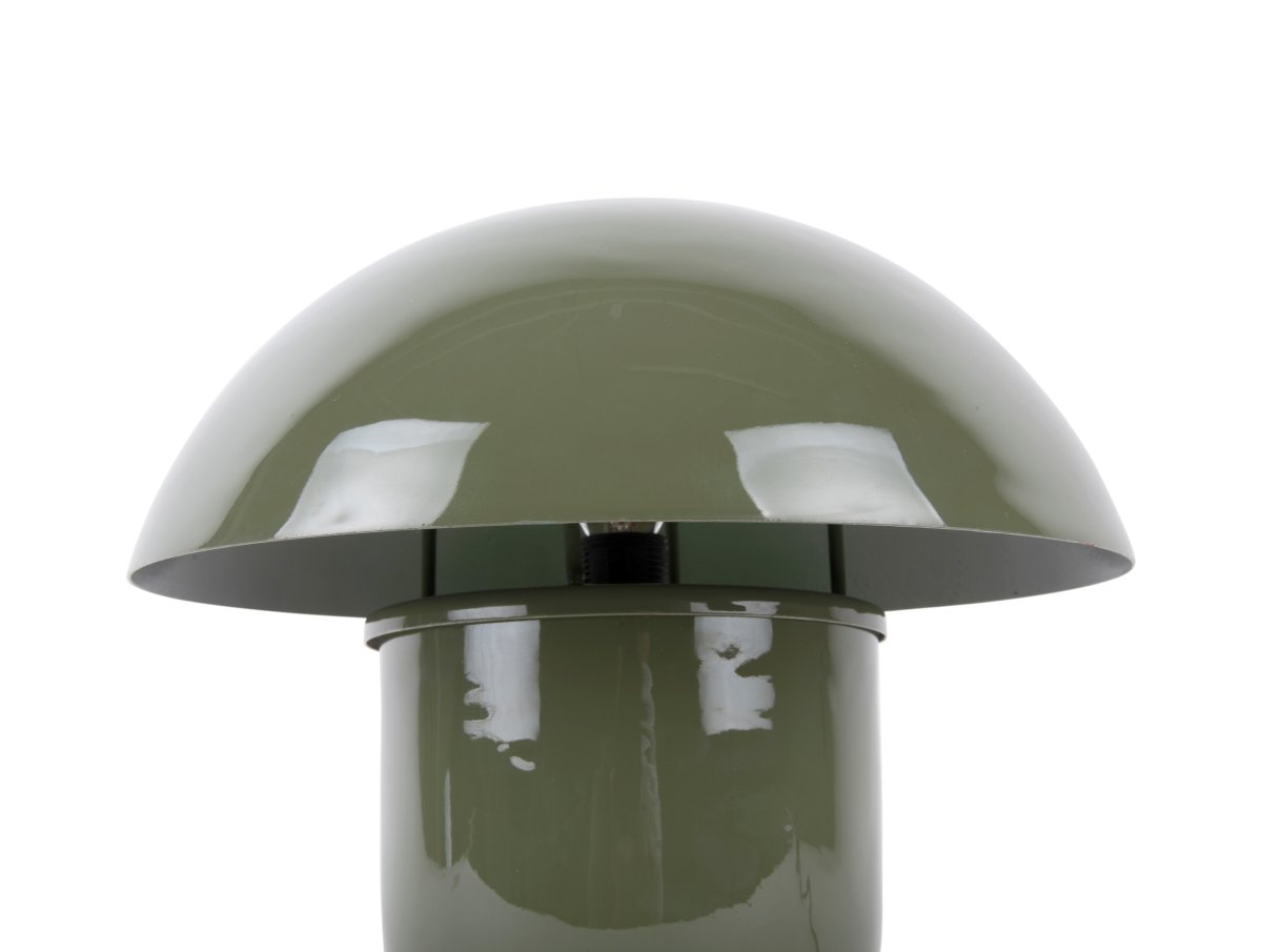 Mushroom 25cm Verde lámpara de mesa De Leitmotiv - Incluye un cable negro de 1,8 m, un interruptor y un enchufe.