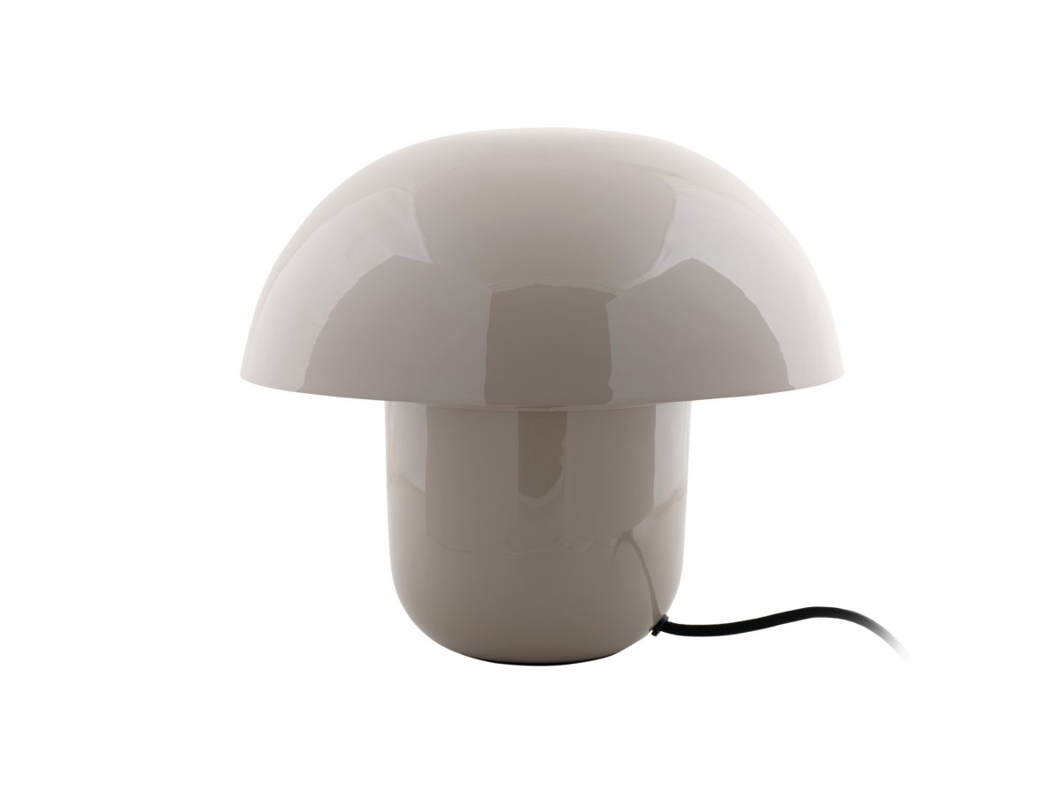 Mushroom 25cm Greige lámpara de mesa De Leitmotiv - La lámpara de mesa «Mushroom», fabricada en metal, es un auténtico objeto de diseño que no pasa desapercibido.