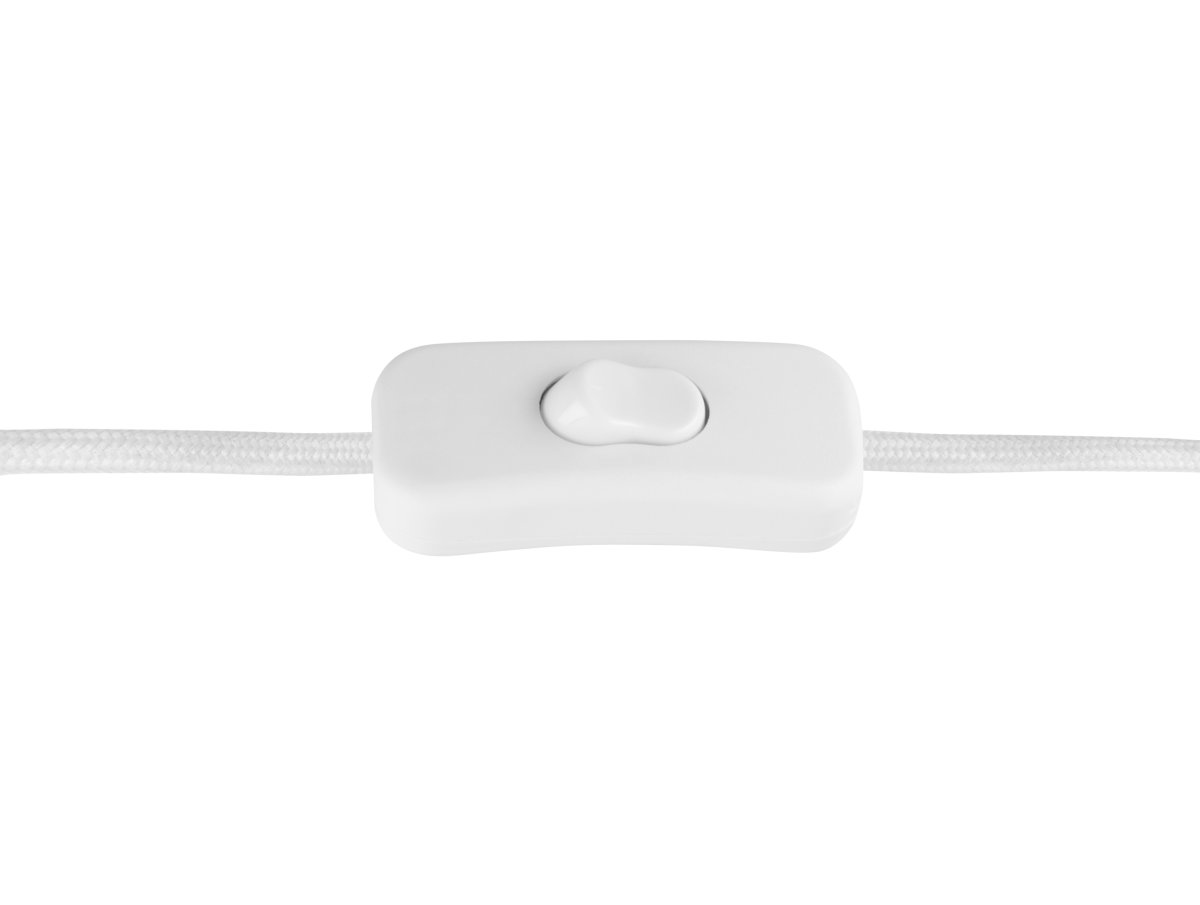 Mushroom 25cm Blanco lámpara de mesa De Leitmotiv - Incluye un cable blanco de 1,8 m, un interruptor y un enchufe.