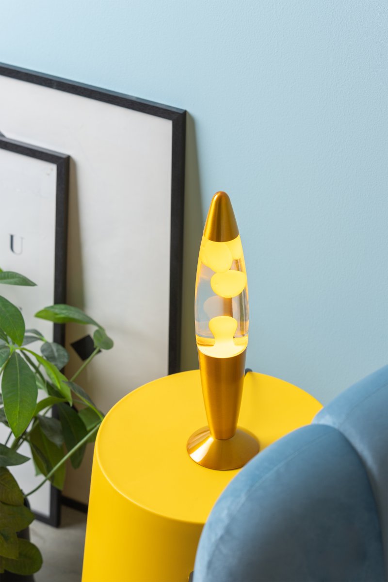 Rocket 35cm Amarillo lámpara infantil De Leitmotiv - La l&aacute;mpara emite una luz suave y vibrante que se mueve en formas org&aacute;nicas, perfecta para la habitaci&oacute;n de un ni&ntilde;o o como detalle creativo y decorativo en tu hogar.