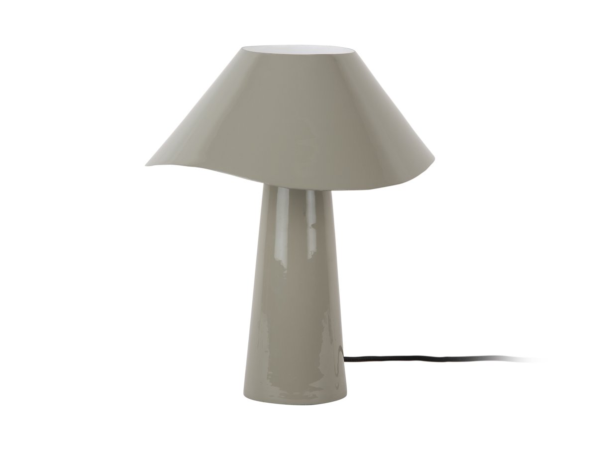 Ameno 33cm Gris lámpara de mesa De Leitmotiv - Ameno es una elegante lámpara de mesa metálica con un acabado gris brillante que emite una luz suave y armoniosa.