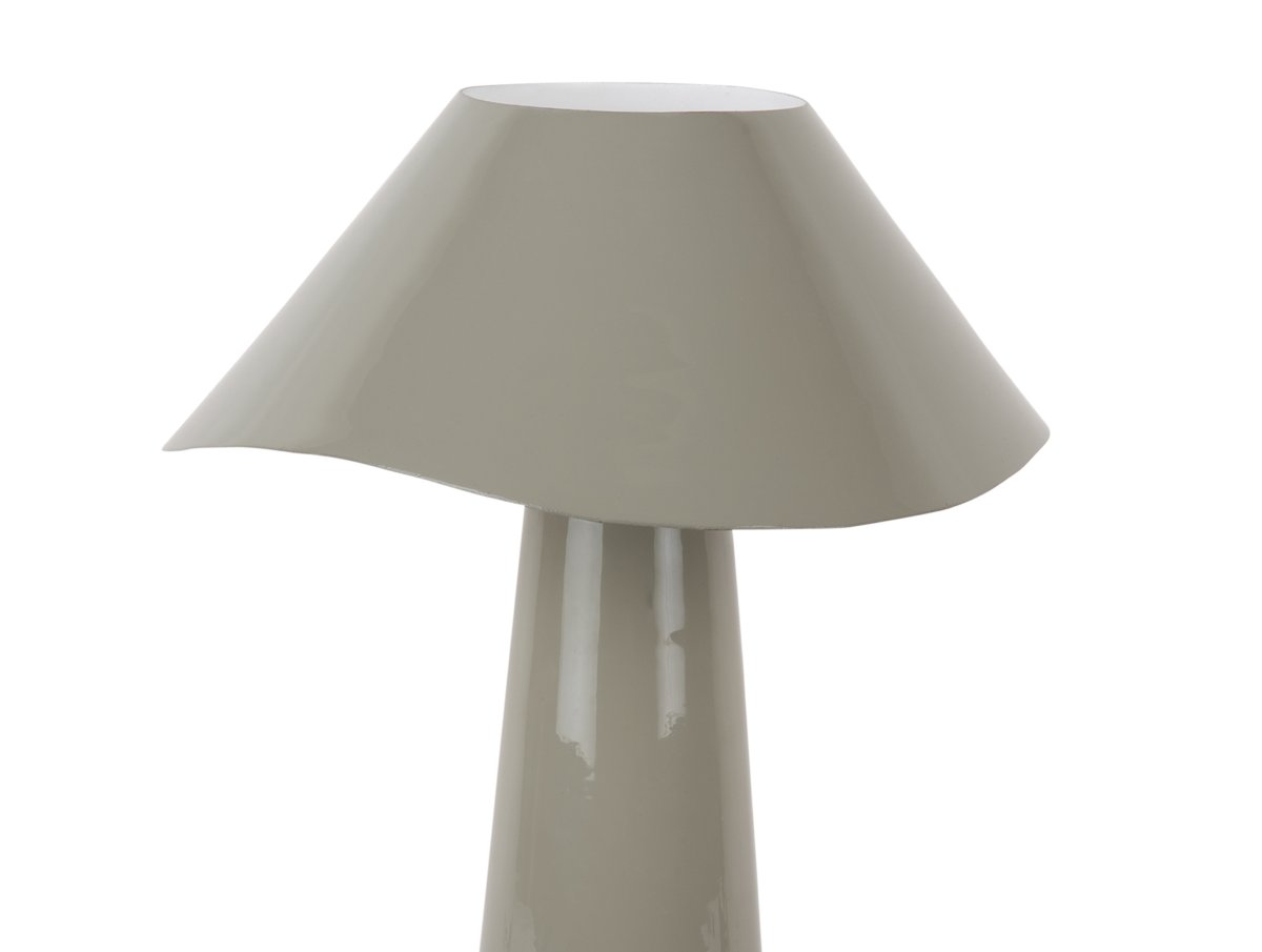 Ameno 33cm Gris lámpara de mesa De Leitmotiv - Ameno es una elegante lámpara de mesa metálica con un acabado gris brillante que emite una luz suave y armoniosa.