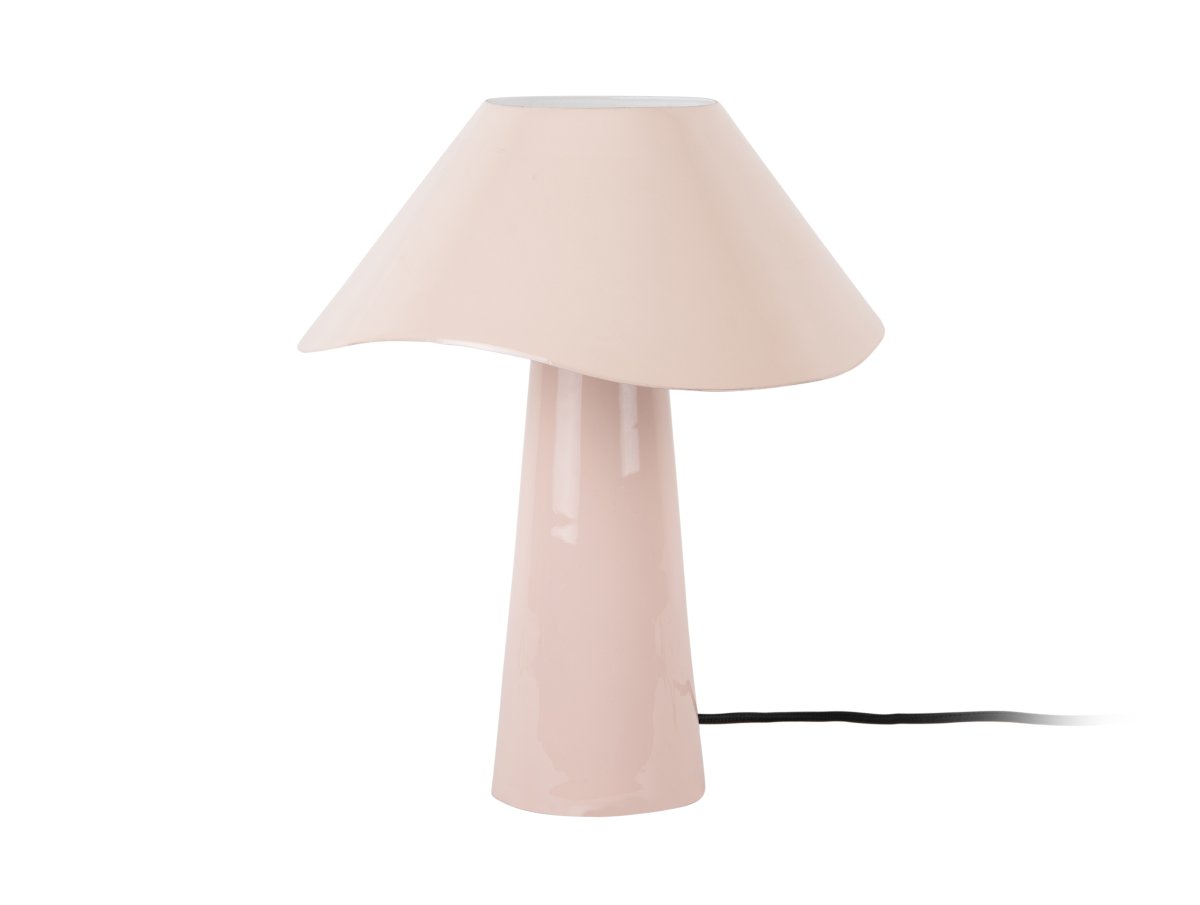 Ameno 33cm rosa claro lámpara de mesa De Leitmotiv - Ameno es una elegante lámpara de mesa metálica con un acabado rosa claro brillante que crea un ambiente suave y armonioso.