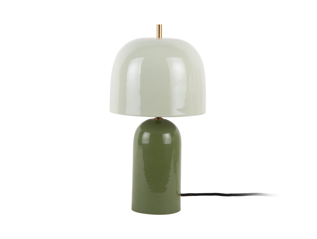 Rico 43cm Verde lámpara de mesa De Leitmotiv - Rico es una elegante lámpara de mesa metálica con acabado brillante y un diseño bicolor sofisticado.
