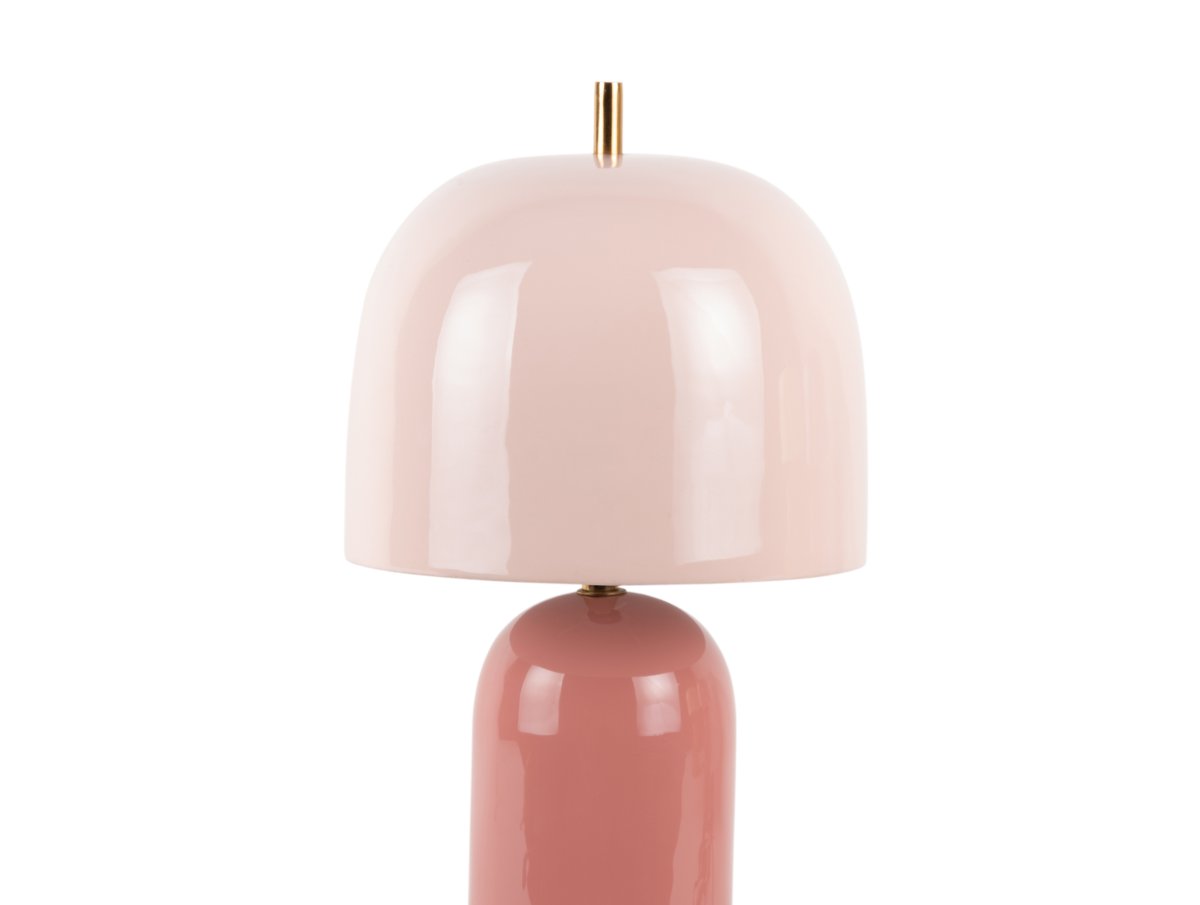 Rico 43cm Rosa lámpara de mesa De Leitmotiv - Rico es una elegante lámpara de mesa metálica con acabado brillante y un diseño bicolor.