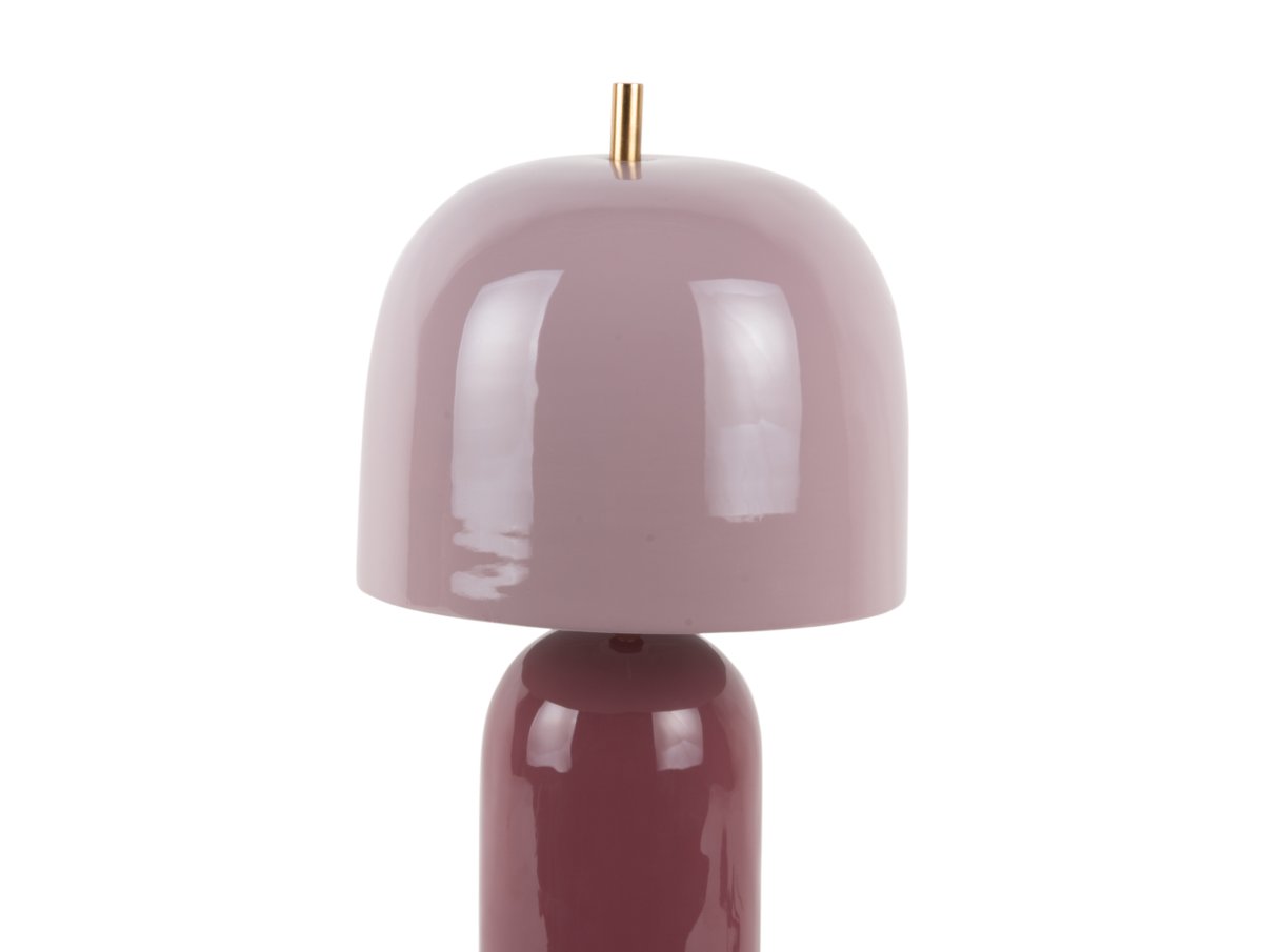 Rico 43cm Púrpura lámpara de mesa De Leitmotiv - Rico es una elegante lámpara de mesa metálica con acabado brillante y un diseño bicolor sofisticado.