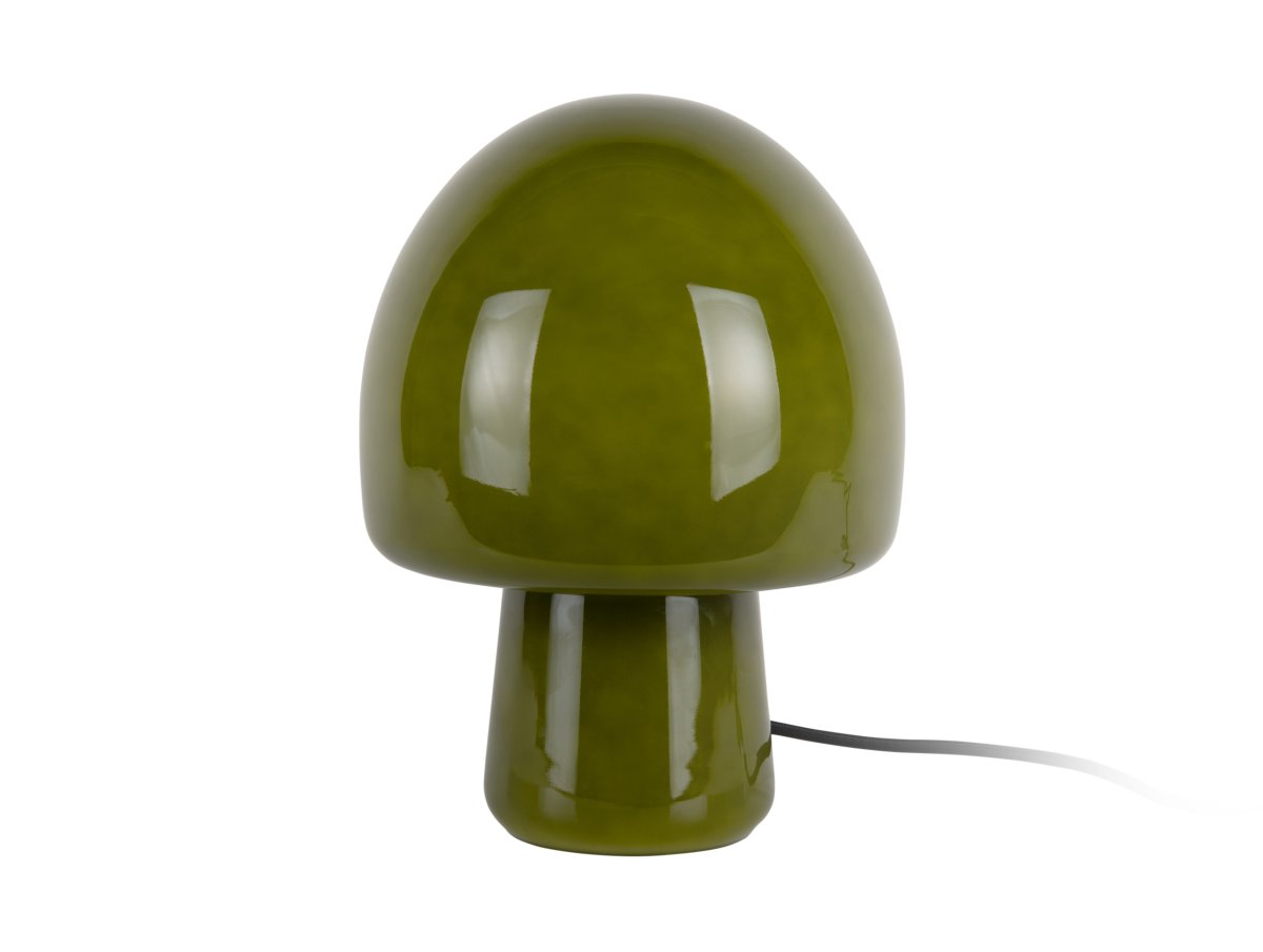 Gozar 27cm Verde lámpara de mesa De Leitmotiv - Gozar es una elegante lámpara de mesa de cristal con una pantalla verde oscuro que emite una luz cálida y acogedora.