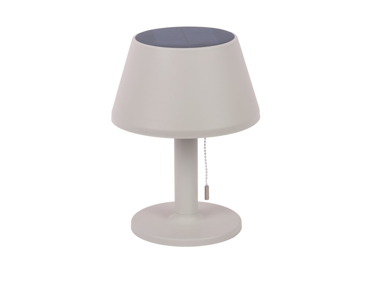 Esfera 26cm Gris lámpara solar De Leitmotiv - El panel solar integrado en la parte superior se carga durante el día y proporciona aproximadamente de 6 a 8 horas de luz agradable.