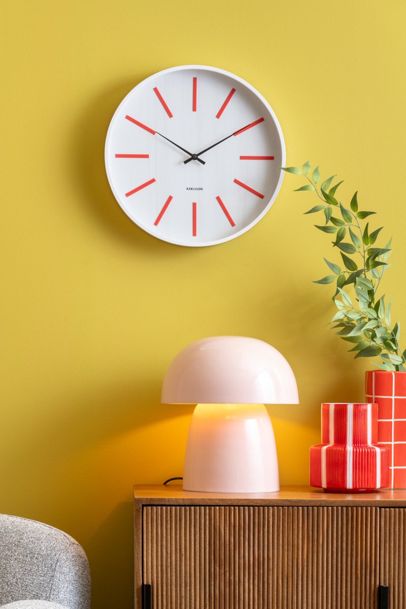 Masivo Seta 34cm Rosa lámpara de mesa De Leitmotiv - La lámpara de mesa Masivo Seta es un objeto de diseño escultural fabricado en metal con un acabado rosa claro brillante.